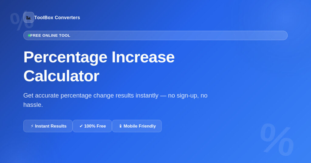 percentage increase calculator